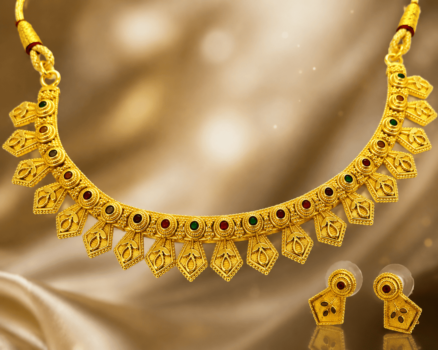 Timeless Gold-Tone Traditional Necklace Set