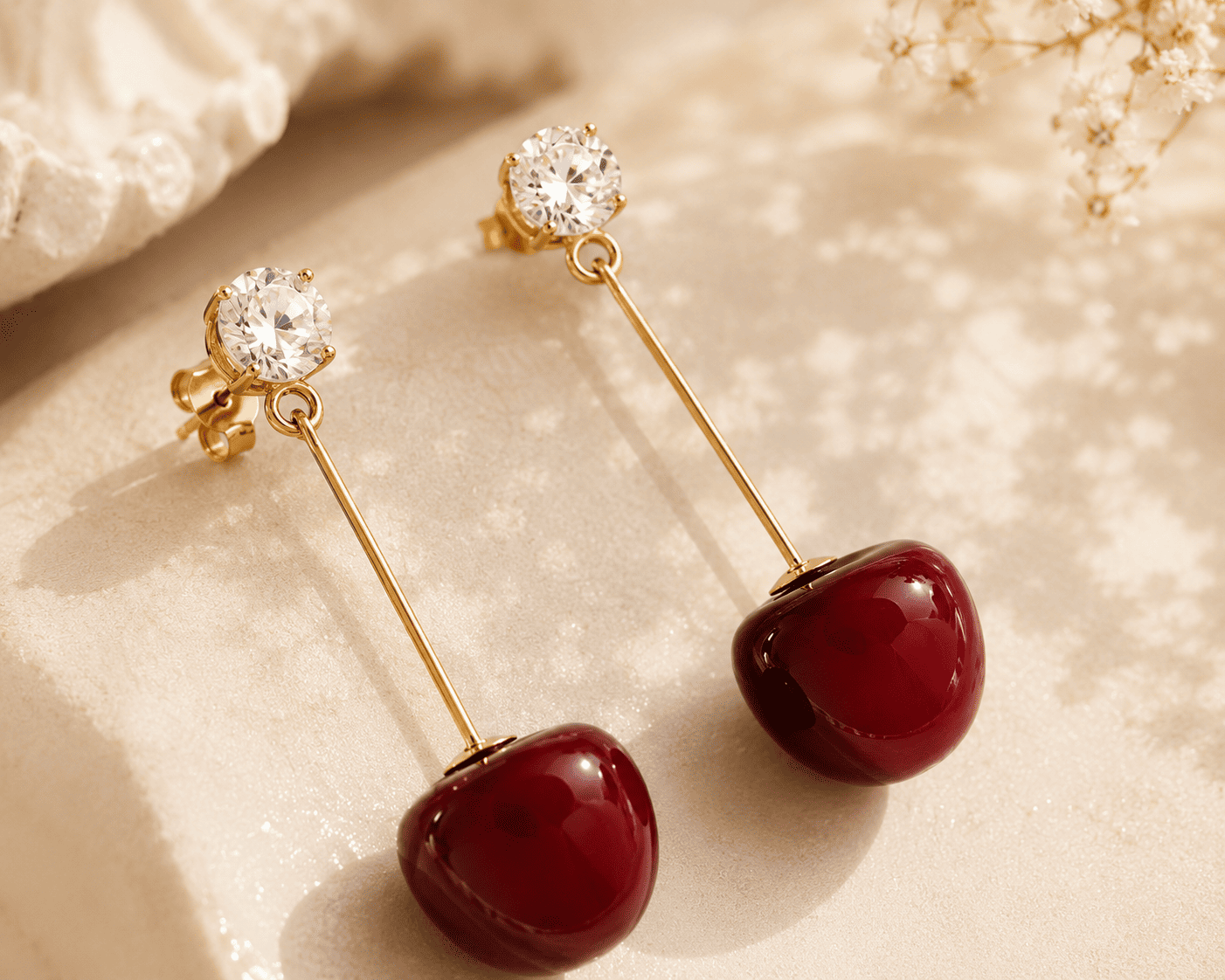 Cherry Drop Earrings