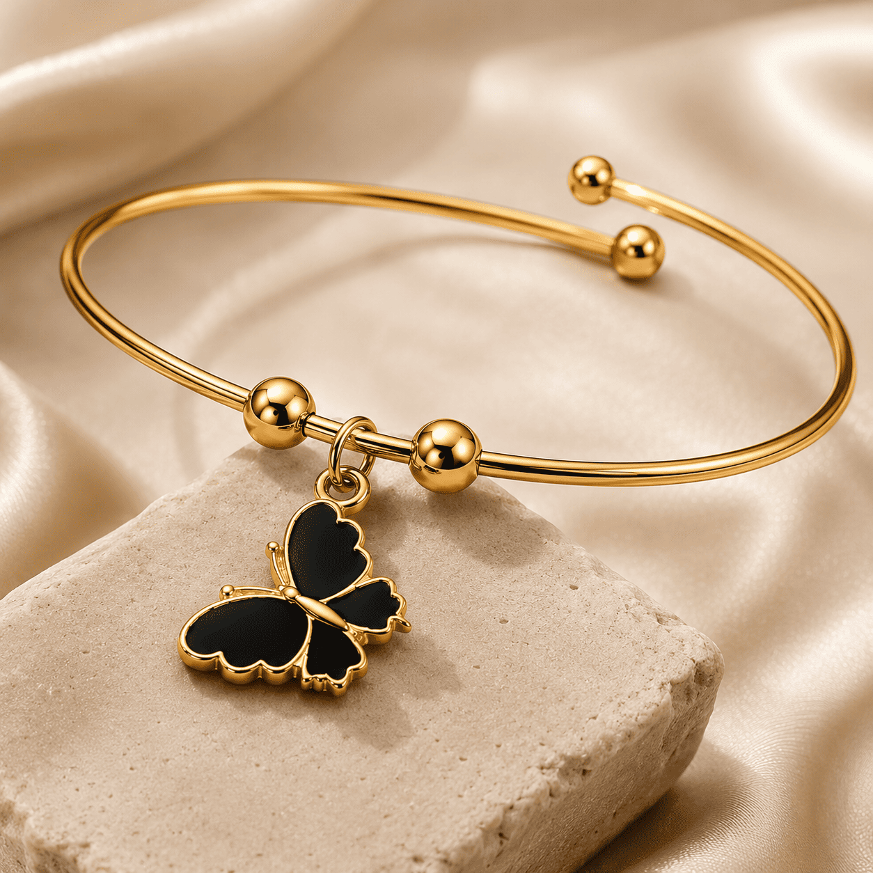 Midnight Butterfly Bangle